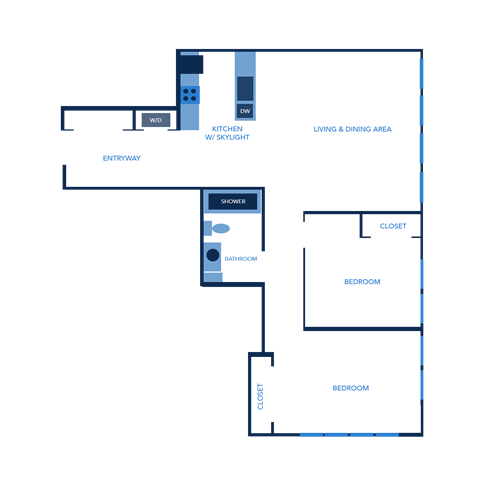 the floor plan of the apartment with roommates